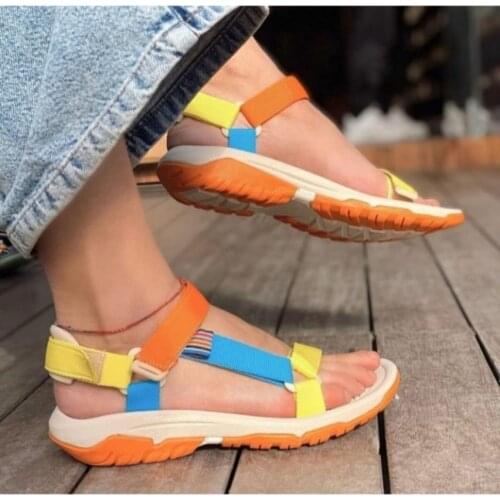 2021 new Season Womens Velcro Sandals 100% Antibacterial soft stitching Heel Protection Pad Thermo Sole open toe beach shoes