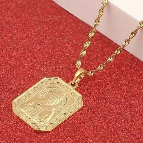 Saint Nicholas Patron Saint Necklace Orthodox Christianity Church Eternal Church Cross Russia Turkey Jewelry