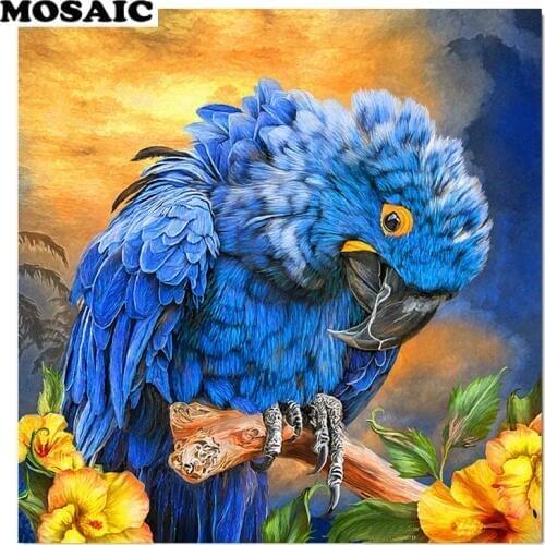 Full Square/round Diamond Painting parrot 5D DIY Diamond Embroidery birds Mosaic Picture Of Rhinestone Decor Home Handmade Gift