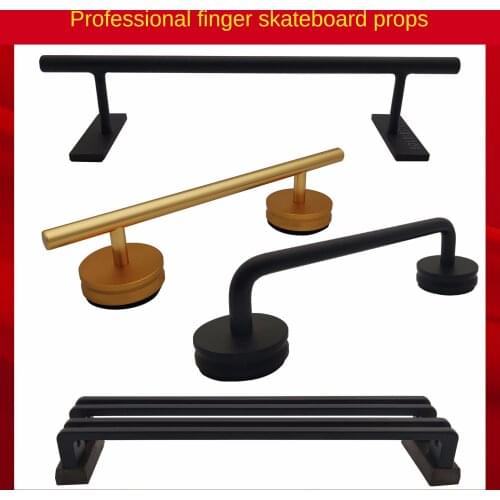 Professional venues props finger skateboard ramp pole cast stainless steel table wood paint