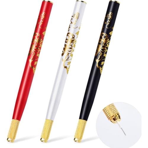 Multi-function Microblading Manual Handmade Pen eyebrow Tattoo Pen for Permanent Makeup stainless steel Eyebrow &lip