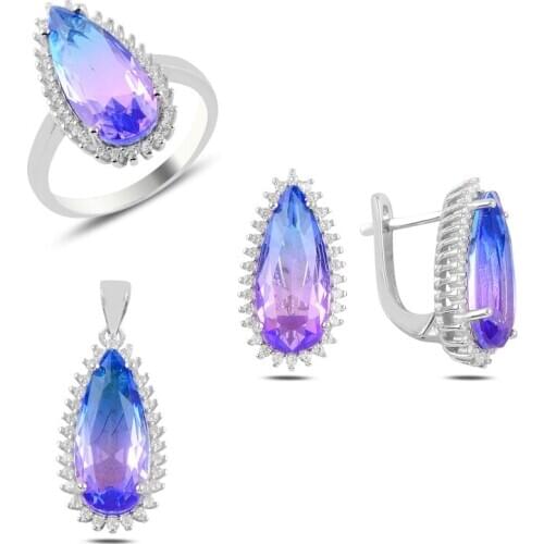 Silverlina Silver Zircon Stone Set