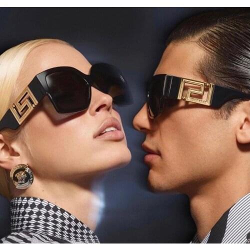 Rectangle ve logo sunglasses women men 2021 brand designer high quality fashion driving glasses festival oculos de sol feminino