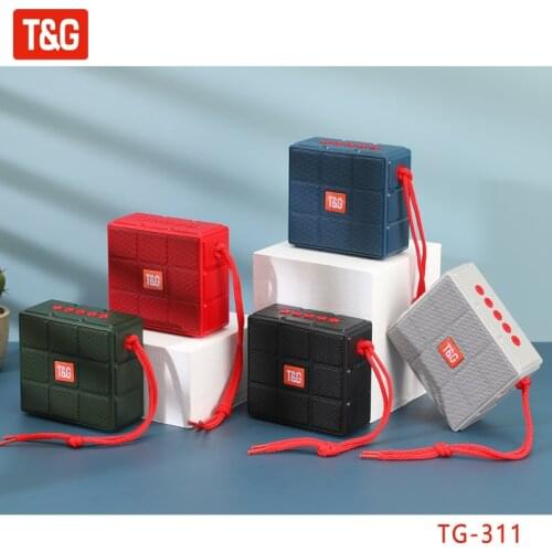 T&G TG311 New Portable Bluetooth Speaker LED Light Wireless Bass Waterproof Outdoor Mini Speakers Subwoofer Stereo Loudspeaker