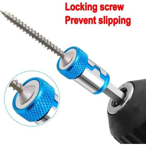 Universal Magnetic Ring 1/4” Metal Screwdriver Bit Magnetic Ring For 6.35mm Shank Anti-Corrosion Drill Bit Magnet Powerful Ring