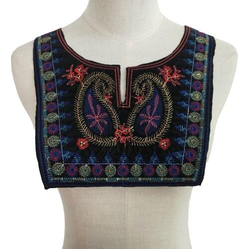 Embroidery ethnic ancient style collar sewing applique fabric DIY craft clothing supplies material accessories 1 piece for sale
