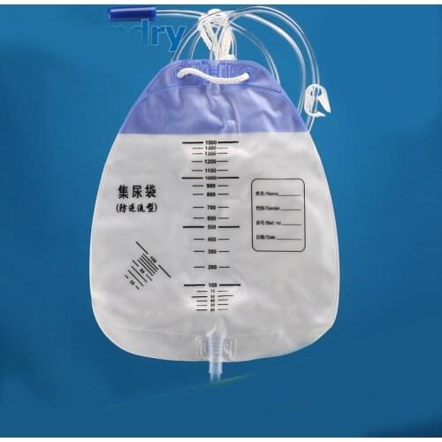 10 pcs Thicken drainage bag 1500ml anti-current disposable urine bag with backflow prevention