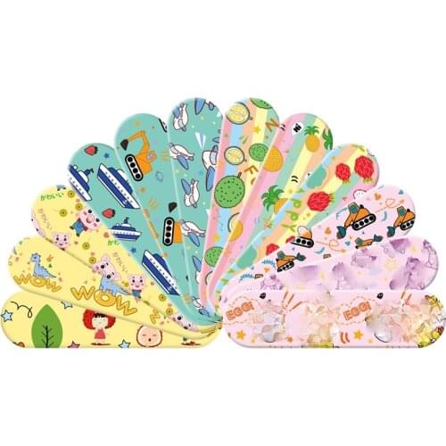 120PCs Waterproof Breathable Cute Cartoon Band Aids Hemostasis Adhesive Bandages Band First Aid Emergency Kit For Kids Children