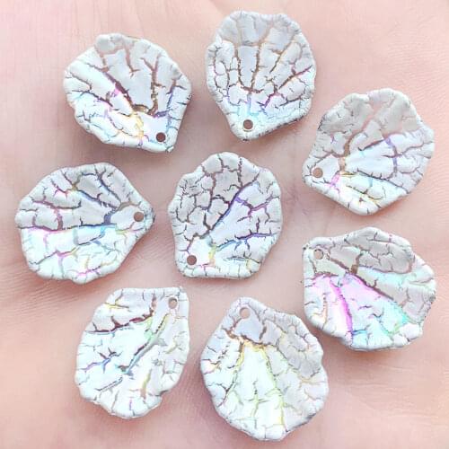 20pcs Leaf Resin Sew On Rhinestones Rhinestone Glitter Rhinestone For Clothes Garments Accessories 1 Hole