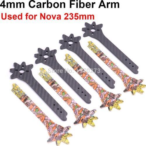 3k Full Carbon fiber 4mm arm replacement spare parts arm for Nova Freestyle 235 235mm True-X frame Quadcopter FPV Racing Drone