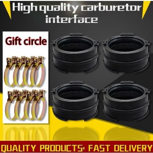4 PCS Motorcycle Intake Carburetor Interface Adapter Carb Boot Set For HONDA VFR400 NC30 NC21 NC24 RVF400 NC35 glue