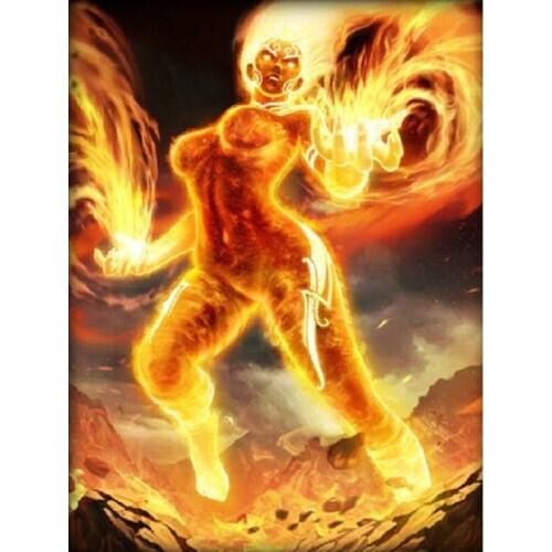 5D DIY Diamond Painting woman square Mosaic Diamond Embroidery fire Icon Needlework Pattern Decorative Paintings