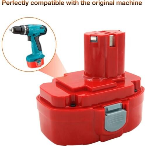 PA18 18V 2A/3A Ni-MH/Ni-CD Cordless Power Tools Rechargeable Battery for Makita 4334D 5026D 6343D 8443D 1822 1823 1834 1833 1835