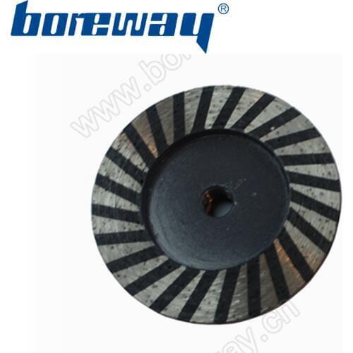 Supply 4"*5/8"-11 60# resin filled turbo wave diamond grinding disc