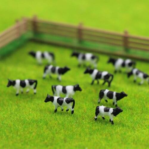 AN15001 60pcs 1:150 Well Painted Farm Animals Cows N Scale Scenery Landscape Layout