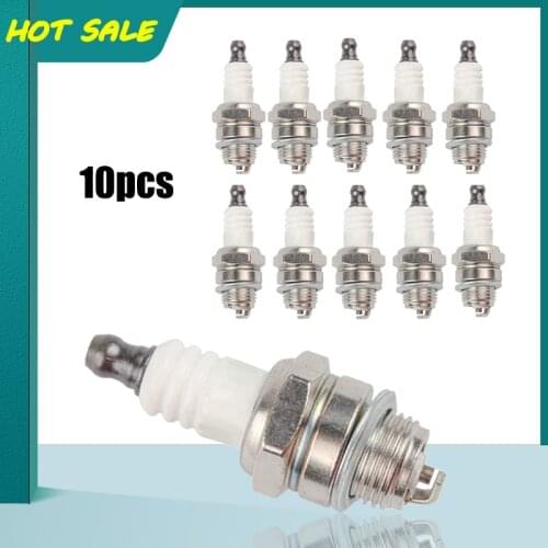 10Pcs L7T Spark Plug for Trimmer Blower Chainsaw Brushcutter Strimmer Lawn Mower