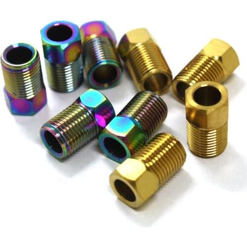M8 Bike Bicycle Hydraulic Hose Screw Bolt Nut For Shimano/AVID/GUIDE Titanium Alloy Disc Brake Oil Tube Connection Screw P0.75