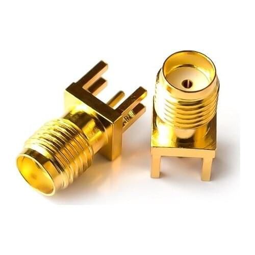 10pcs SMA Female Jack Solder Edge PCB Mount Straight RF Connector 1.6mm Pitch SMA-KE