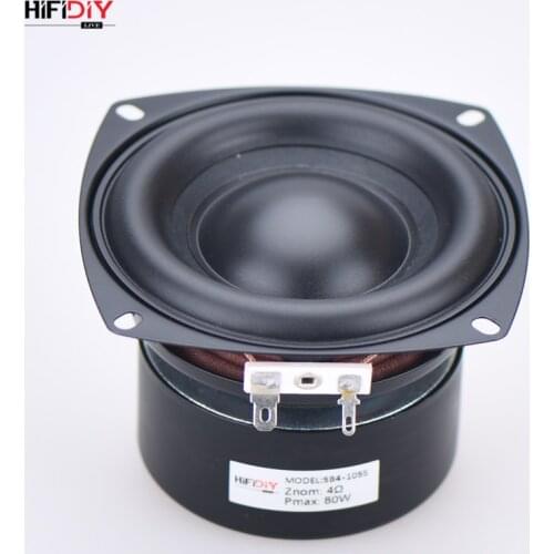 HI-FI DIY AUDIO 4 inch 80W Woofer Speaker High Power Long Stroke BASS Home Theater For 2.1 Subwoofer unit Loudspeakers SB4-105S