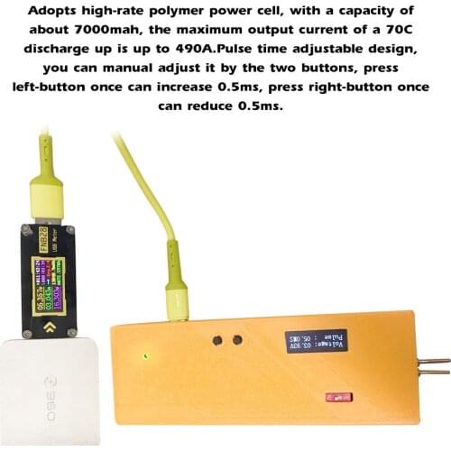 Mini Compact Handheld Spot-welding Machine Pulse Adjustable Welders for 0.15mm Pure Nickel Sheet