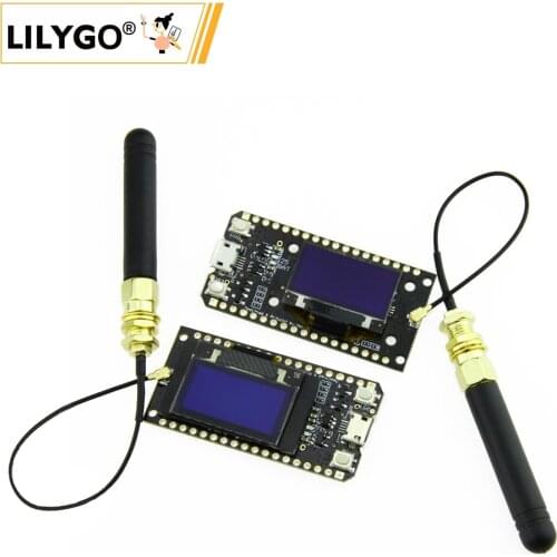 LILYGO® 2Pcs TTGO LORA32 V1.0 868/915MHz ESP32 LoRa OLED 0.96 Inch Display Bluetooth WIFI ESP-32 Development Board Module