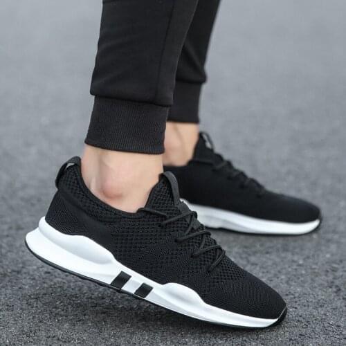 2020 New Sports Shoes Mens Shoes Casual Lace-up Mesh Mens Shoes Breathable Fashion Flat Mens Shoes Comfortable Hot Selling