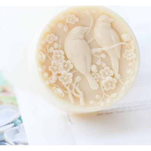 PRZY Silicone Flower Soap Silicone Mold Handmade Mold Soap Making Moulds Resin Clay Molds Birds Fly Together Flowers