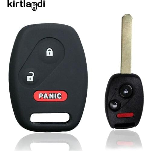 Kirtlandi Silicone Car Key Fob Case Cover Set Shell Holder for Honda Accord CRV Civic Fit Freed Jazz 2 Buttons Remote Protection
