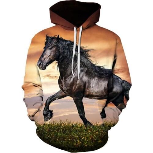Cosmic horse art animal leisure Harajuku cartoon sportswear pullover 3d printing/hoodie/sweatshirt/jacket/male/female
