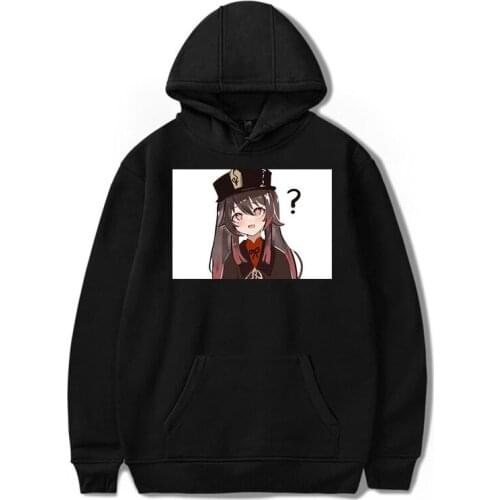 Genshin Impact Hu Tao Kawaii Hoodie Aesthetic Loose Printed Clothes Harajuku Clothing Casual Streetwear Women Fashion Sweatshirt