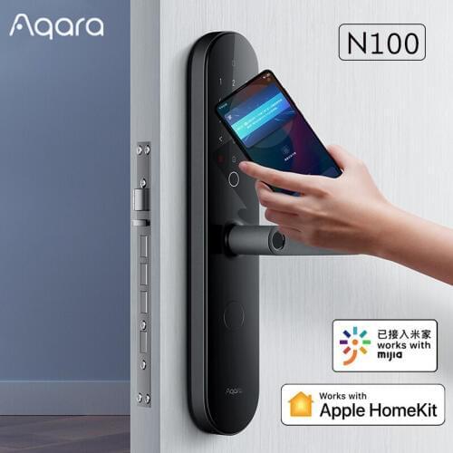 Aqara N100 Smart Door Lock Fingerprint Bluetooth Password Unlock Works For Apple HomeKit Smart Linkage With Doorbell