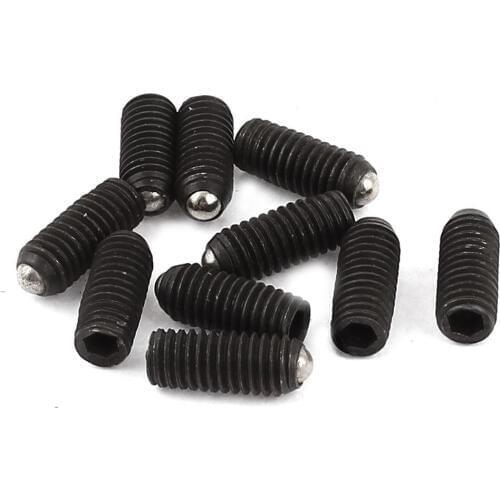 10pcs Rolling Ball Plunger Hex Socket Set Screw M5x10