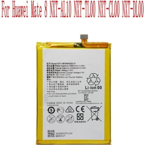 High Quality 3900mAh HB396693ECW Battery For Huawei Mate 8 NXT-AL10 NXT-TL00 NXT-CL00 NXT-DL00 Cell Phone