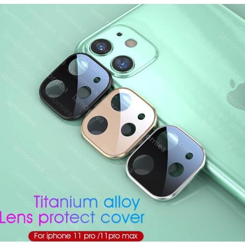 2 in 1 Protector Camera Glass For iPhone 11 Pro Max Metal Glass Protection Ring For iPhone 11 Pro Max Cover Protector Case