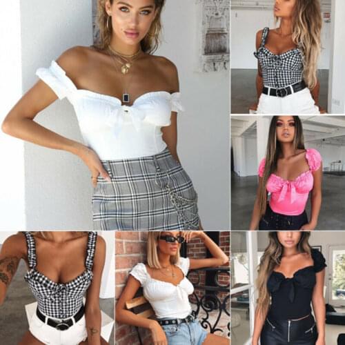 Ladies Sexy Off Shoulder Casual Bralette Tank Top Women Slim Blouse Sleeveless T-Shirt Crop Cami Tops