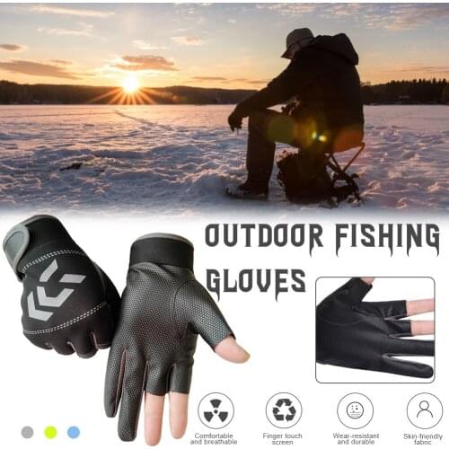 1 Pair Men Fishing Gloves Fishing Hands Protection Fishing Angling Casting Protector Nonslip Mens Gloves