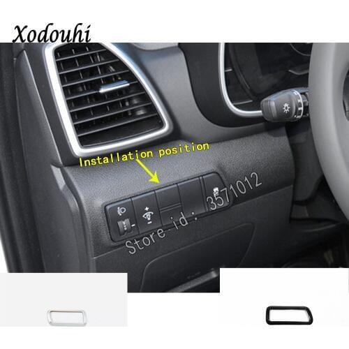 Car stick styling cover front head fog light switch button trim frame lamp 1pcs High Quality For Hyundai Tucson 2019 2020