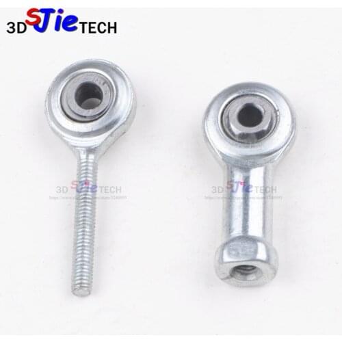 1pcs M3 M4 Thread Fisheye Bearings Rod End Bearing Aluminum SI4T/K SI3T/K Fish Eye for Delta Kossel Mini 3D printer