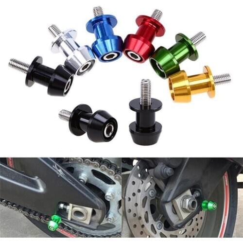 2Pcs 8/10mm Metal Motorcycle Motorbike Swingarm Spools Slider Bolt Accessories