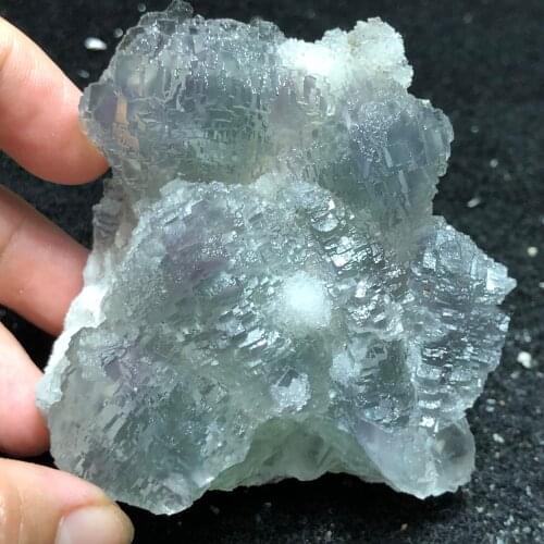 233.9gNatural octahedral ladder fluorite and quartz mineral stone home decoration healing ring vein teaching CRYSTAL QUARTZ GEM