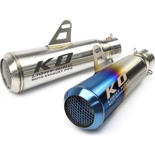 51mm Universal Motorcycle Exhaust Vent Pipe Without Silencer Stainless Steel 325mm Exhaust System Modified For ATV Street Bike