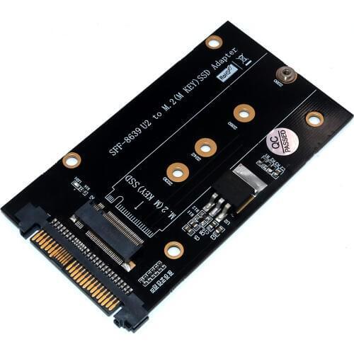 QINDIAN Add On Card U.2 SFF-8639 to M2 SSD Adapter U.2 to M.2 NVME SSD M Key Expansion Card Board for 2230 2242 2260 2280 M2 SSD