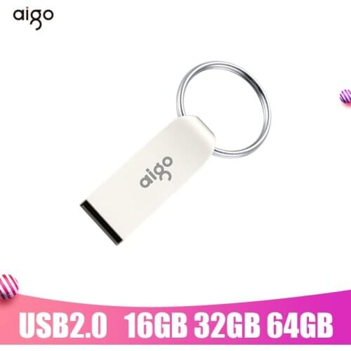 Aigo usb 2.0 flash drive U268 64GB 32GB 16GB 8GB pen drive pendrive waterproof silver u disk SSD memoria cel usb stick gift