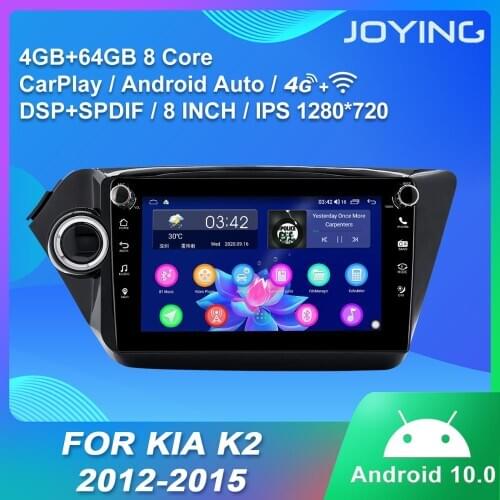 Android 10.0 IPS screen 8 inch head unit GPS Navi no DVD player stereo 4GB IPS For KIA K2 RIO 3 2012 2013 2014 2015 Autoradio BT
