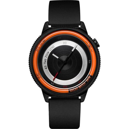 BREAK Black Camera Series Men Women Luxury Fashion Casual Stainless Steel Band Unique Sport Waterproof Quartz Watches for Man