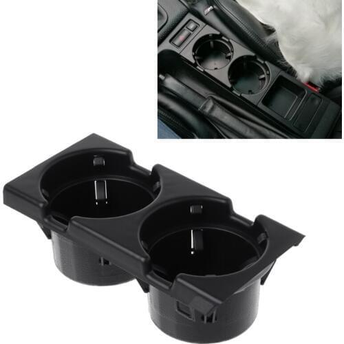 Black/Carbon Tone Front Center Console Drink Bottle Cup Holders Containers For BMW E46 3Series