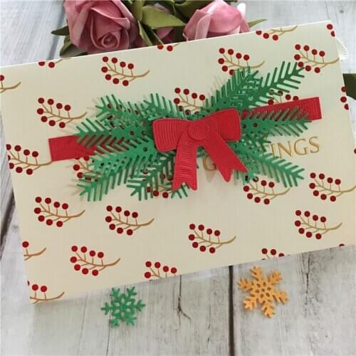 DIY Decorative Paper Craft Christmas Tree Leaves Pine Pine Cone Metal Metal steel Cutting Dies Stencil Xmas Gift Scrapbooking
