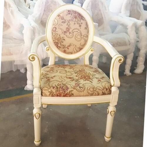 European Retro Distressed Solid Wood Dining Duck Egg Gantry Chair Creative Western Restaurant Boutique Round Back Chair Wooden