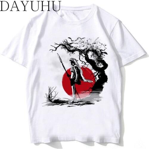 Studio Ghibli T Shirt Men Japanese Anime Spirited Away Mononoke Printed T-shirt Funny Cartoon Top Tees Boy Tshirt Summer