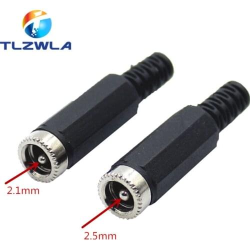 100pcs Female DC Power Jack Plugs Socket Adapter Connector 2.1/2.5mm x 5.5mm For Socket Repairs Tool 5.5*2.1mm 5.5*2.5mm